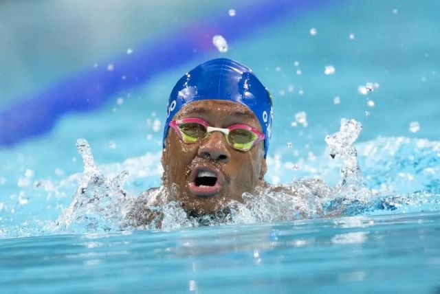 Atleta natação paraolímpico