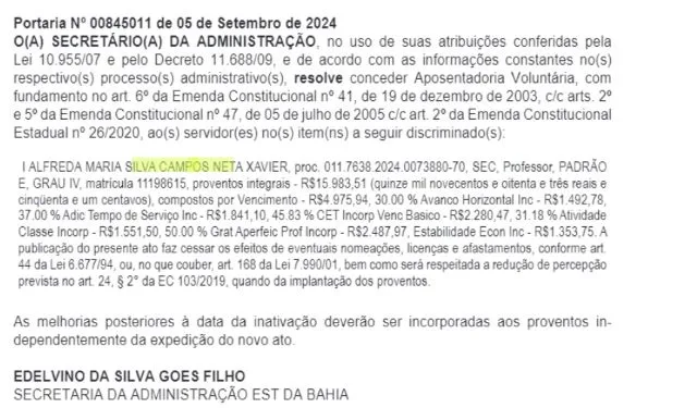 Diretora que proibiu aluno autista de levar lanche se aposenta com benefício de quase R$ 16 mil