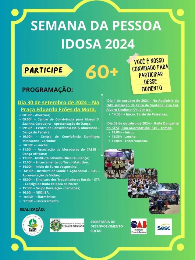 cartaz semana do idoso