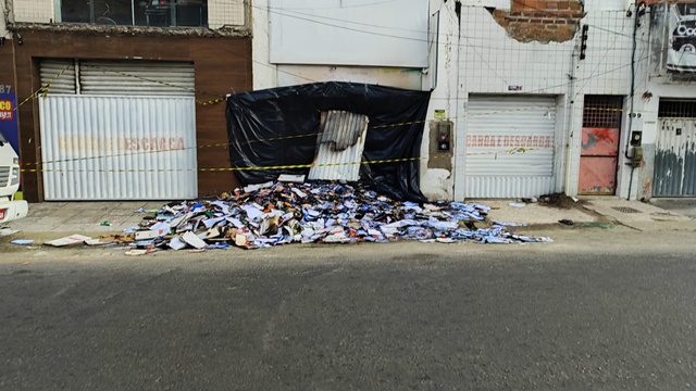 Incêndio em Gráfica na Rua Santos Dumont