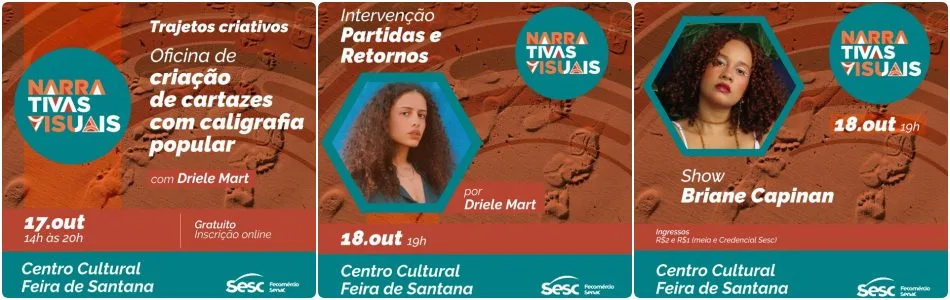 Sesc Bahia leva oficinas e intervenções artísticas gratuitas ao interior com o Narrativas Visuais 