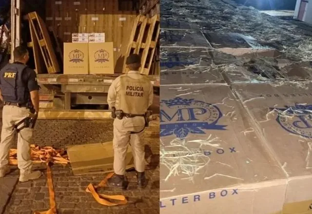 Polícia apreende 750 mil maços de cigarros contrabandeados em Brumado