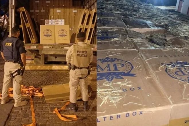 Polícia apreende 750 mil maços de cigarros contrabandeados em Brumado