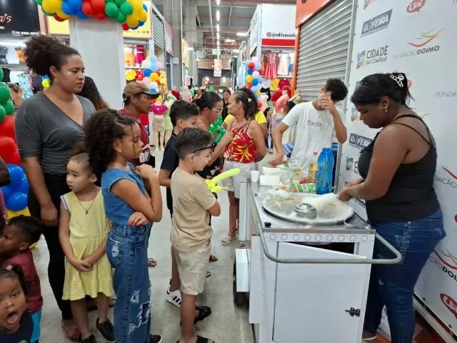 Ação para as crianças no Shopping Cidade das Compras