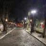 Praça da matriz em Feira de Santana à noite