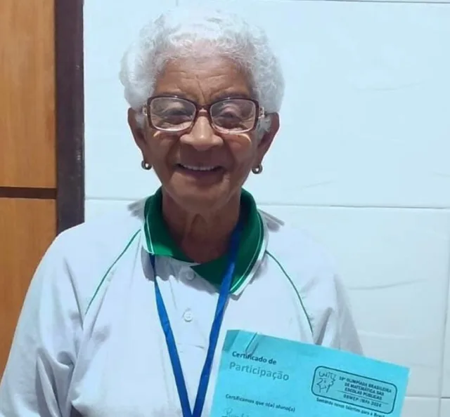 Estudante da EJA de 82 anos participa da segunda fase da OBMEP