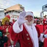 chegada do papai noel no shopping