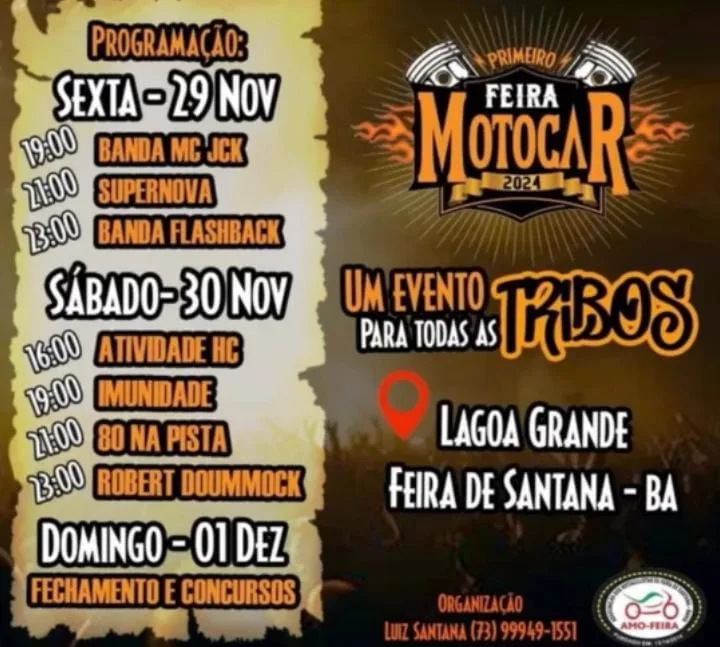 1º Feira MotoCar - Programação 2024