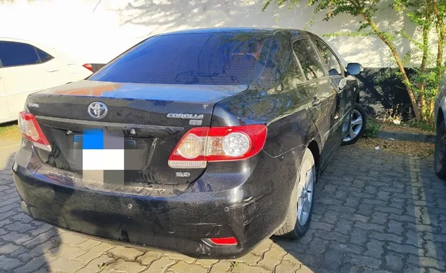 Corolla utilizado no crime