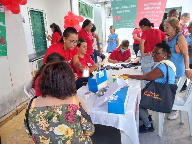 Ação social na UBS do bairro Caseb