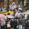 05/12/2024 -ato contra violência policial, concentração em frente ao teatro municipal de são paulo, praça Ramos de Azevedo