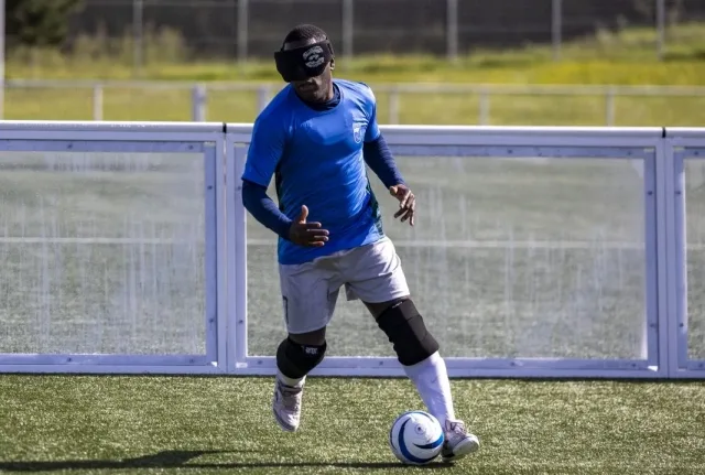 Futebol de Cegos no Centro de Esportes Paralímpicos.