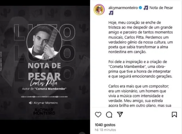 alcimar monteiro despedida carlos pitta