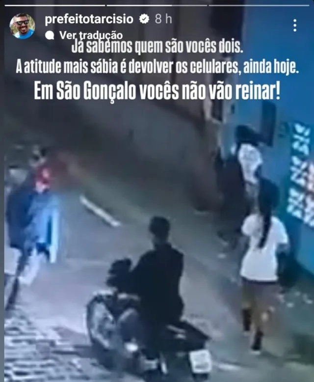 Vídeo do assalto