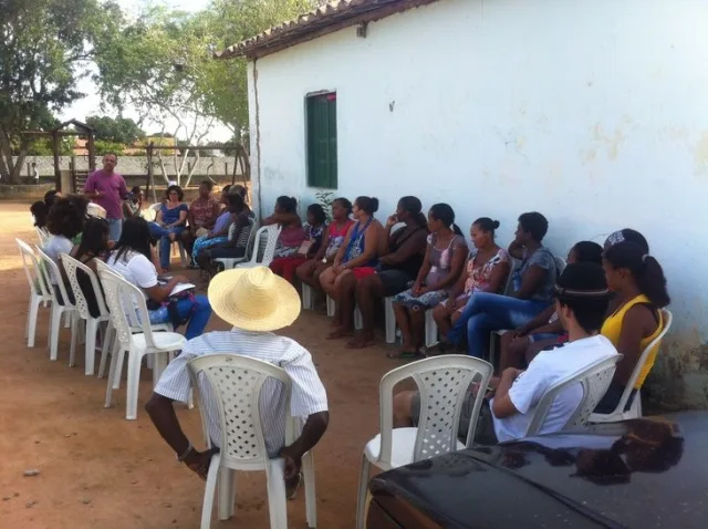 Reunião na Comunidade Quilombola Lagoa Grande em fevereiro de 2014