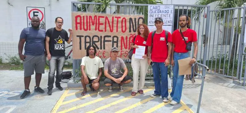 Cartaz protesto aumento passagem