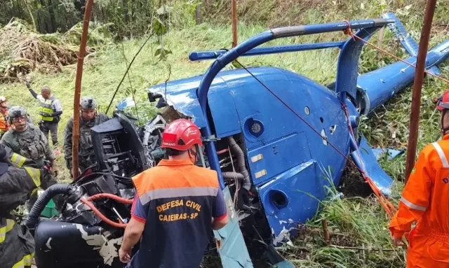 acidente de helicóptero em São Paulo