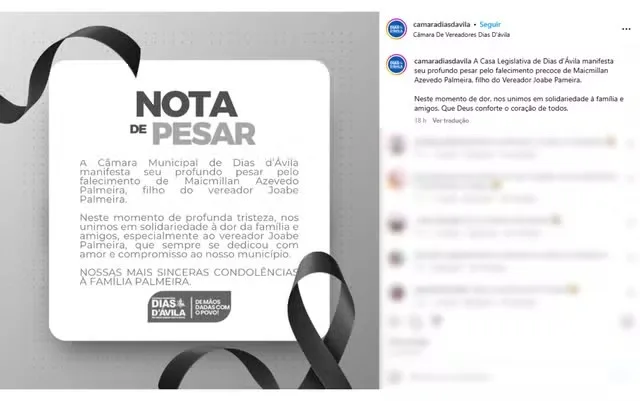 Nota de Pesar