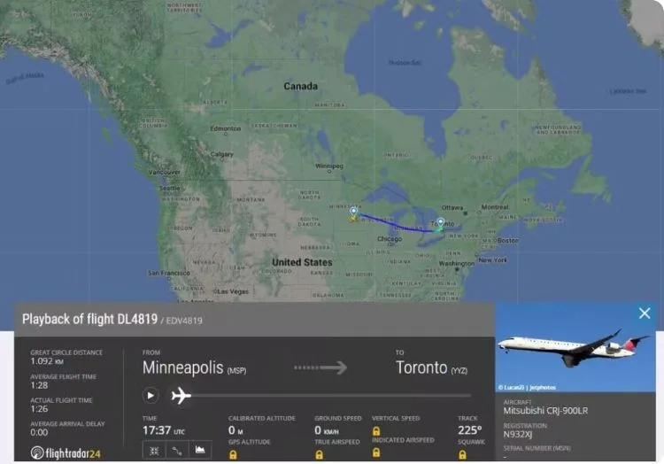 Avião da Delta capota durante pouso em Toronto; 18 ficam feridos