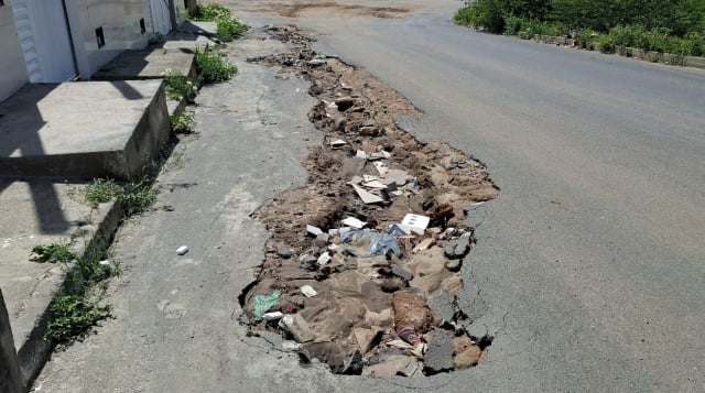 buracos no bairro Gabriela