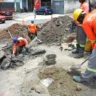 Obras de drenagem no entorno da Praça do Tropeiro