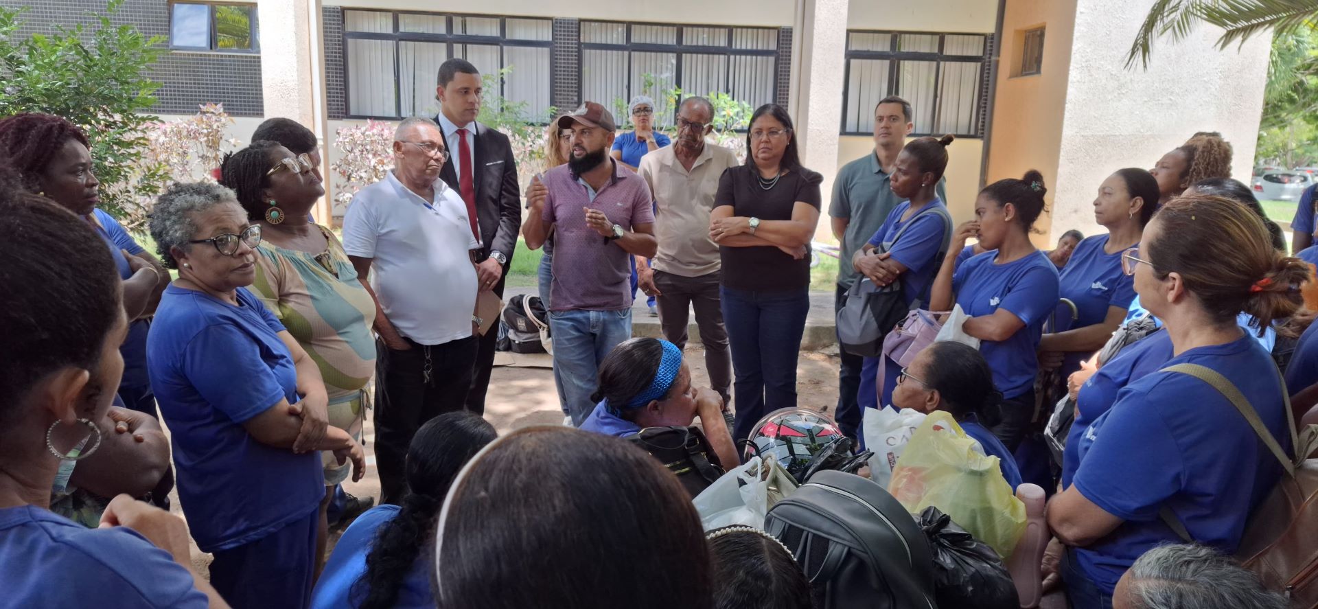 manifestação trabalhadores limpeza 2