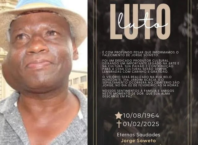 Morre produtor cultural Jorge Soweto