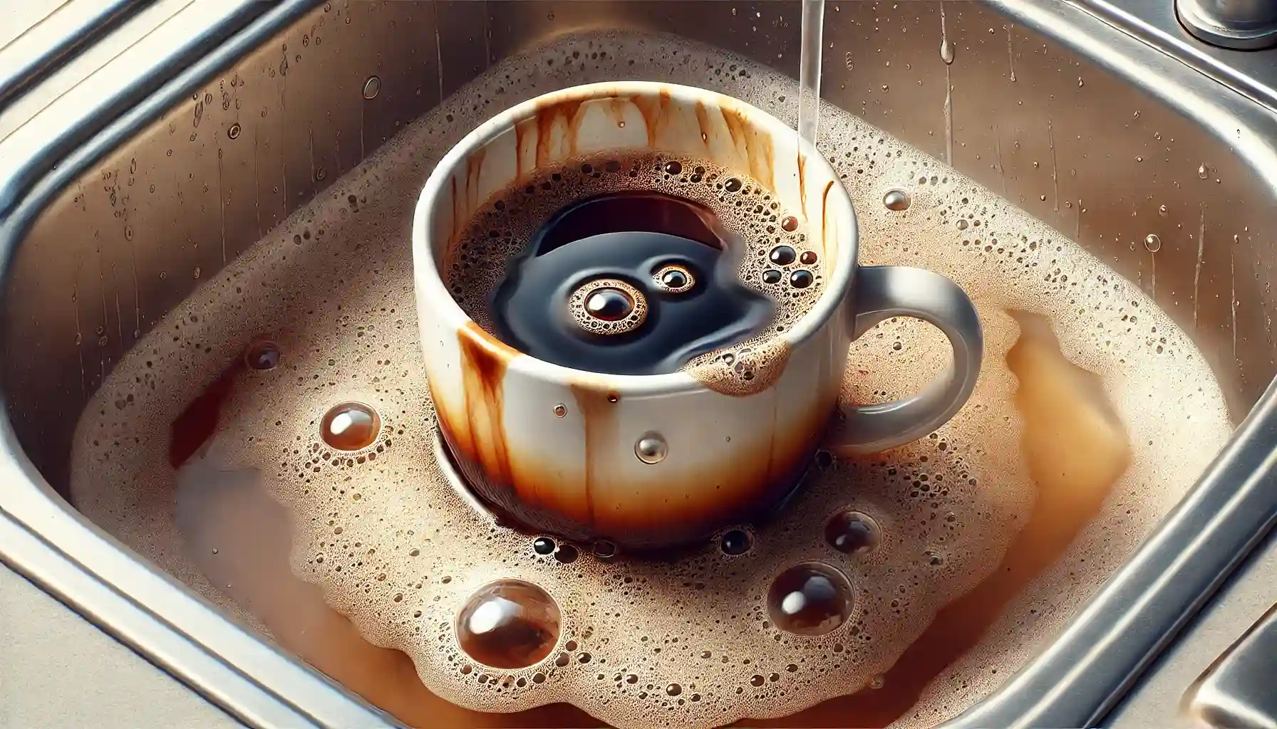 Como remover manchas de café das xícaras sem esfregar