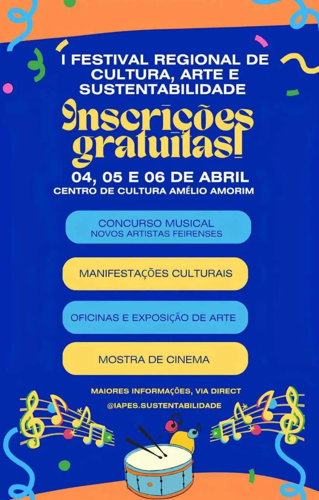 Festival Regional de cultura, arte e sustentabilidade: novos talentos