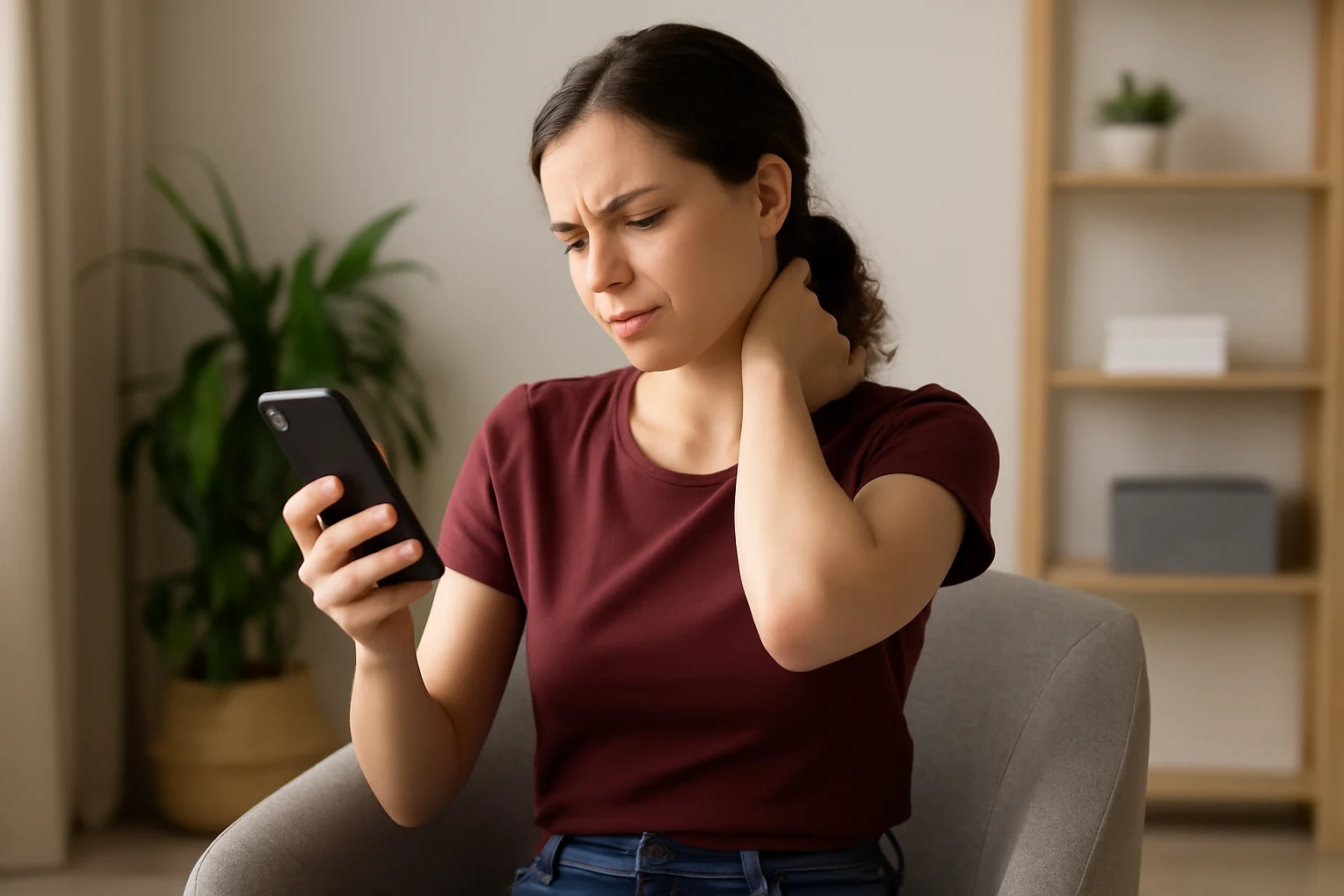 Como evitar dores no pescoço e ombros causadas pelo celular