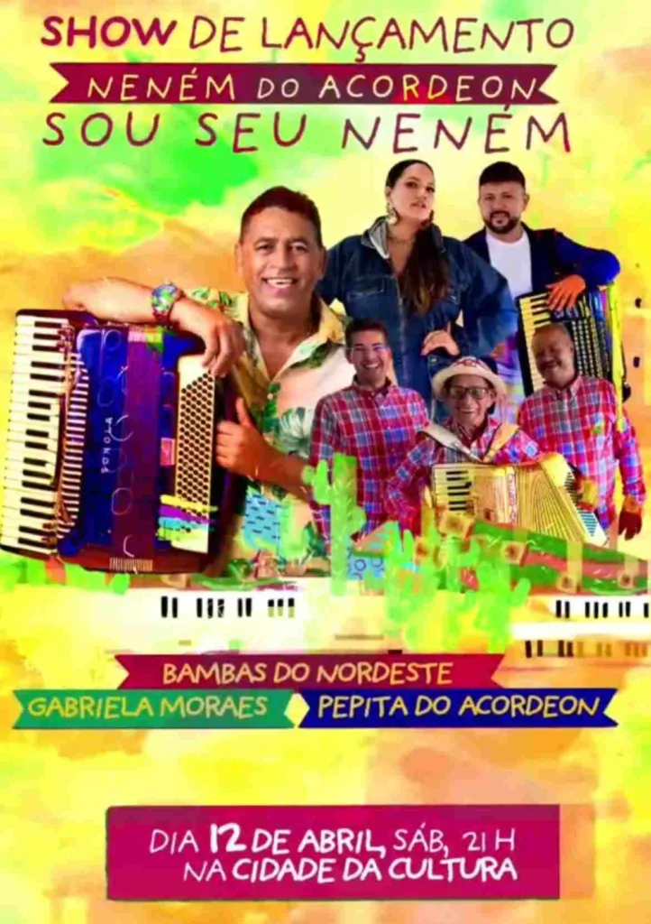 Neném do Acordeon lança novo single em show com Os Bambas do Nordeste, Gabriela Moraes e Pepita do Acordeon