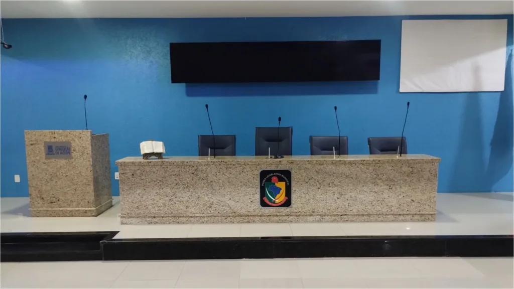 Mesa da presidência da Câmara de Vereadores de Conceição do Jacuípe