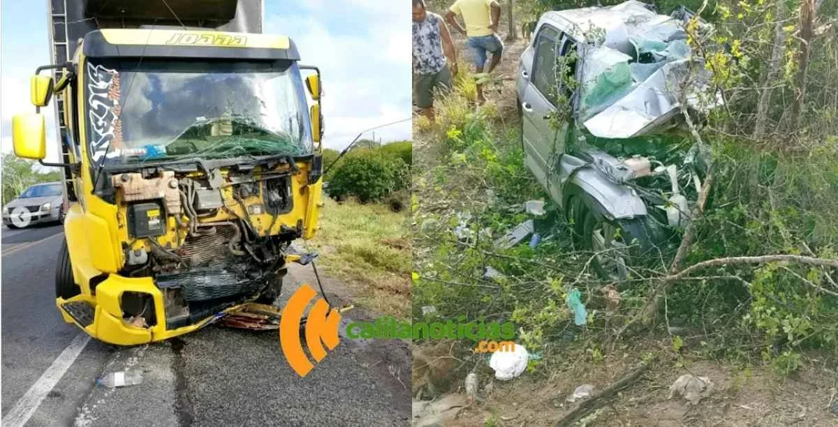 Colisão entre caminhão e carro de passeio deixa um morto e outro ferido na BR 324 Colisão entre caminhão e carro de passeio deixa um morto e outro ferido na BR 324