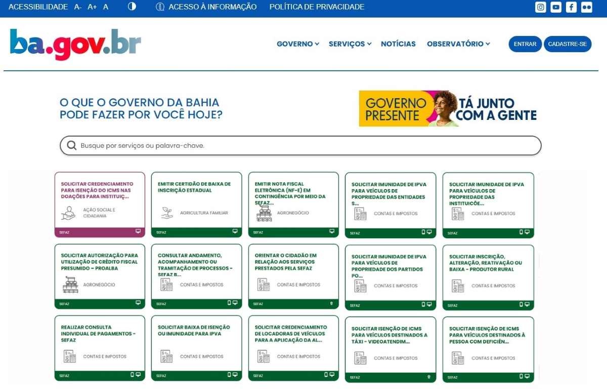 Portal ba.gov.br traz canal para requerimento de isenção do IPVA para carros elétricos até R$ 300 mil