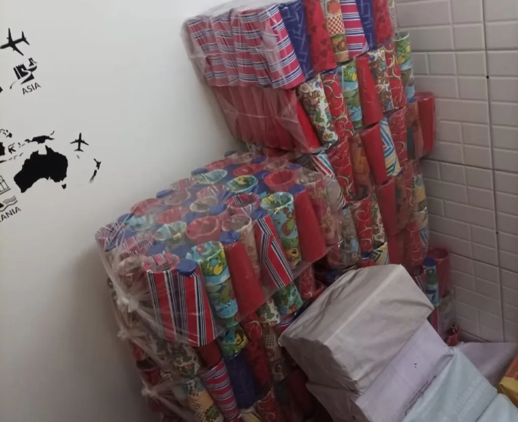 insumos explosivos e fogos de artifício apreendidos