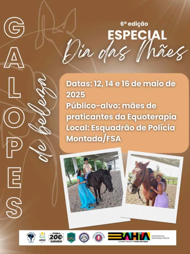 "Galopes de Beleza": Esquadrão de Polícia Montada realiza projeto de 12 a 16 de maio