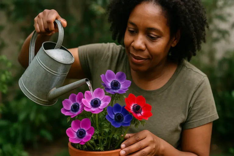 Flor-de-anêmona explode em cores quando recebe essa rega desta forma