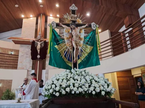 Missa da visita da Imagem Peregrina do Senhor do Bonfim em Feira de Santana (Alto do Cruzeiro)