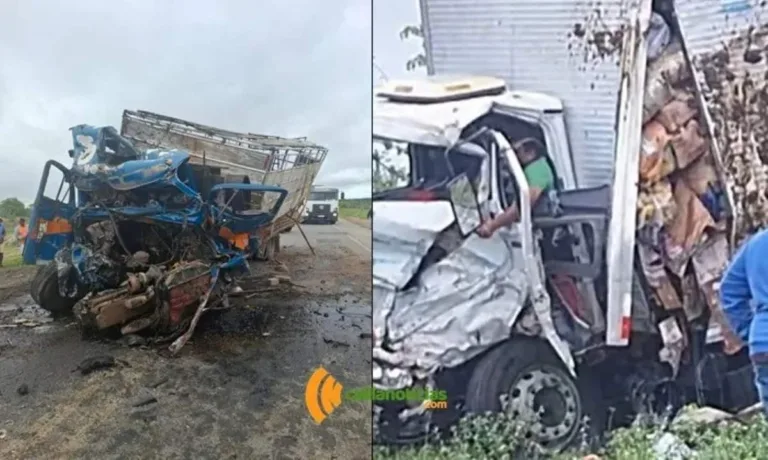 Dois motoristas ficam feridos após colisão na BR 324