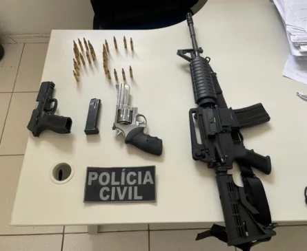 Armas apreendidas por Forças Policiais na Bahia