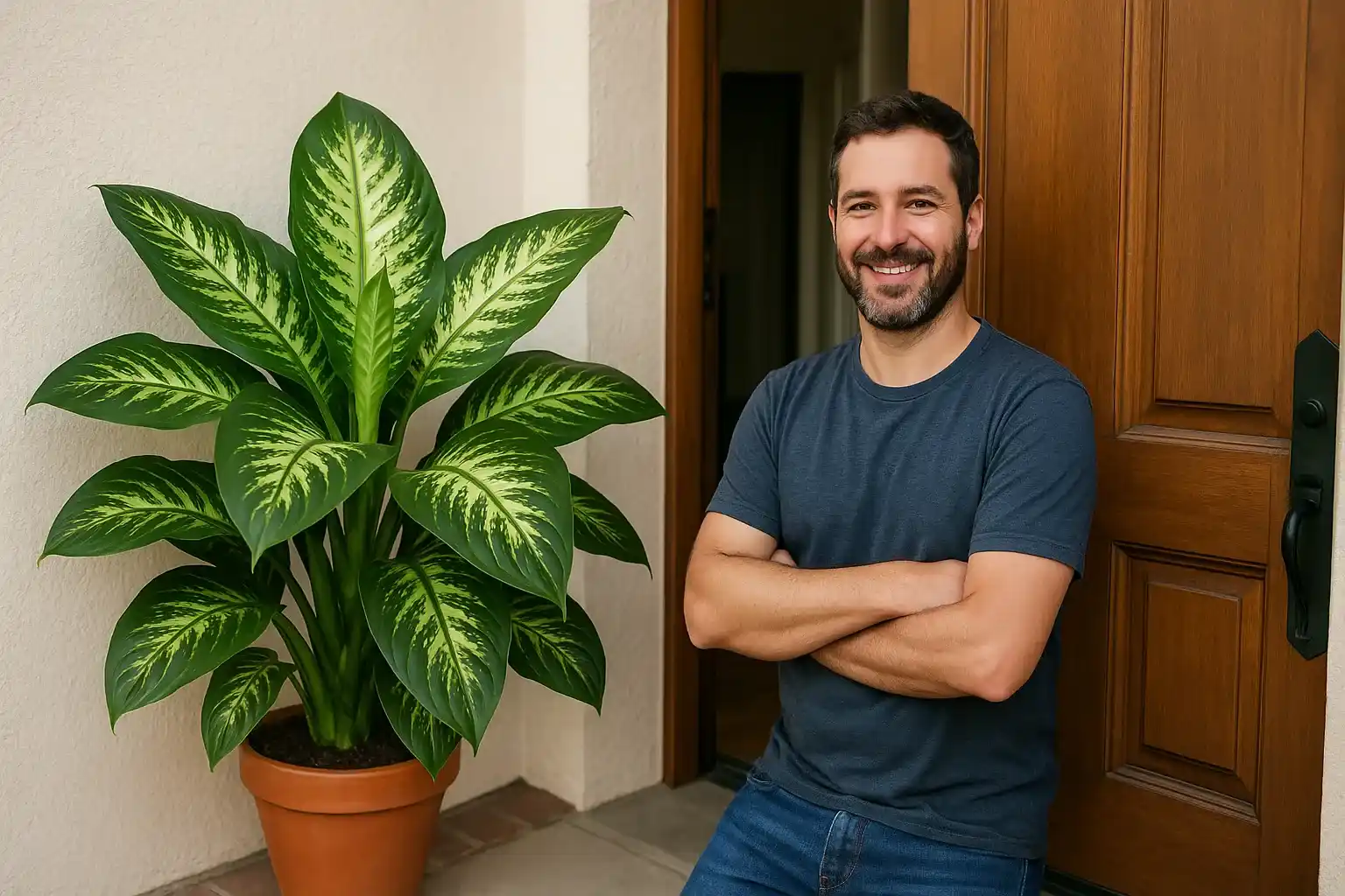 Comigo-ninguém-pode na entrada da casa bloqueia inveja antes de entrar