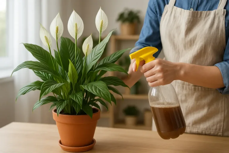 Deixe seu lírio-da-paz cheio de flores com este adubo líquido simples que você faz na hora