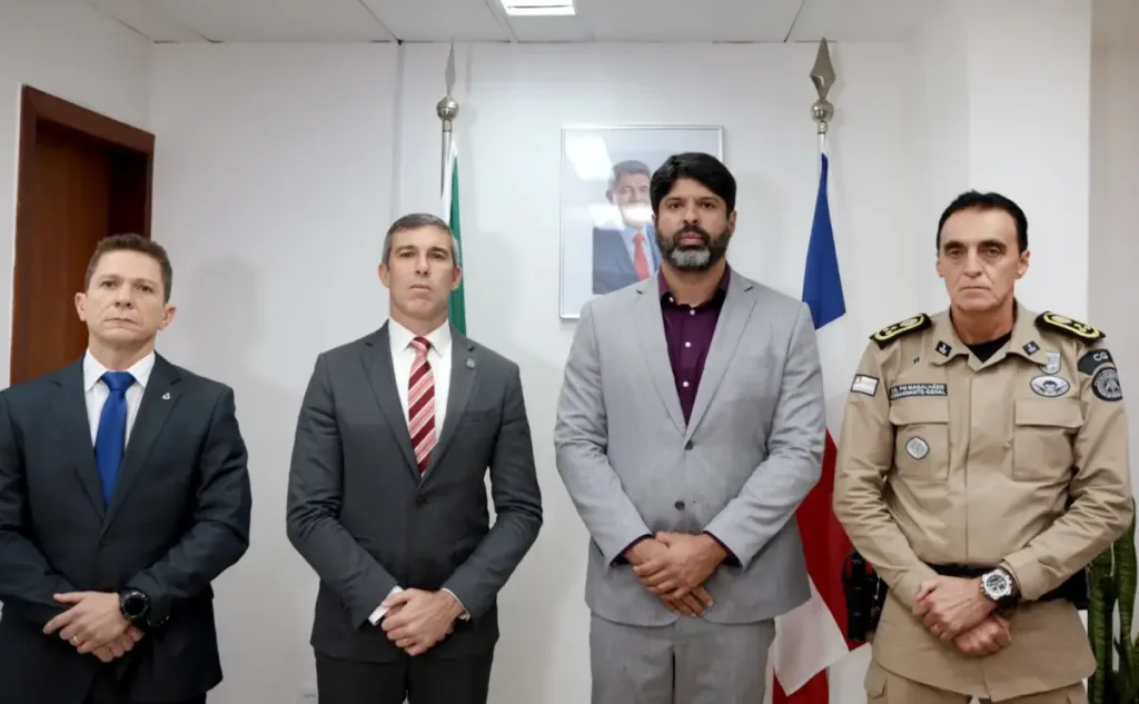 reunião da ssp sobre atentado em Eunápolis
