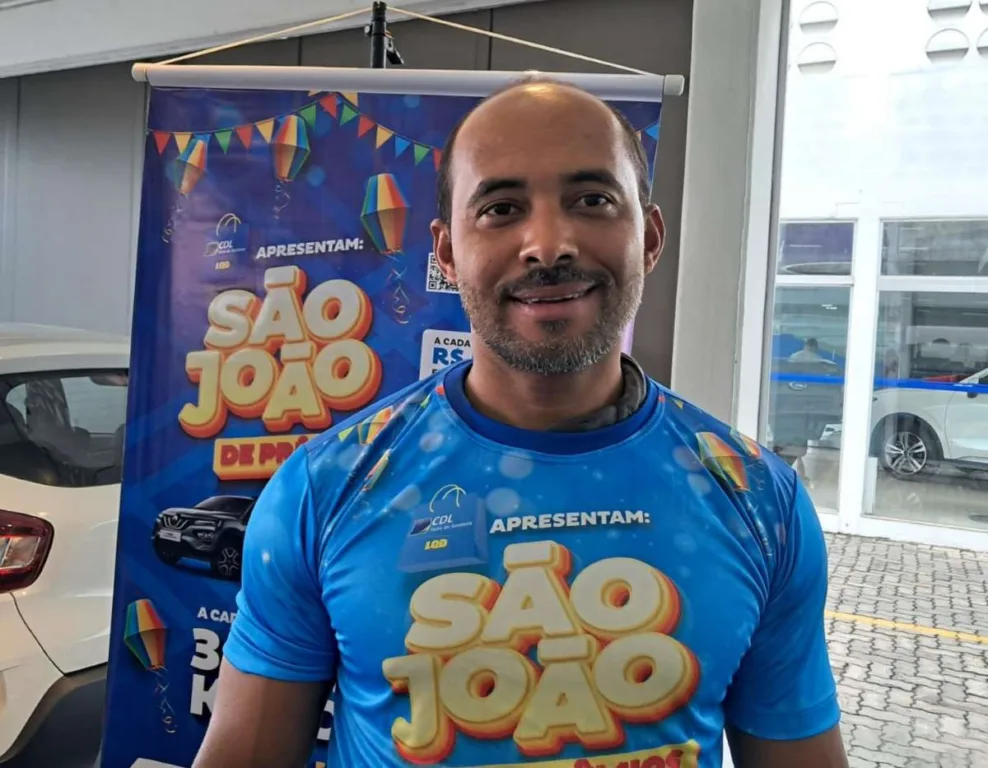 Sandro Santana, Presidente da Associação do Feiraguay no lançamento da Campanha São João de Prêmios