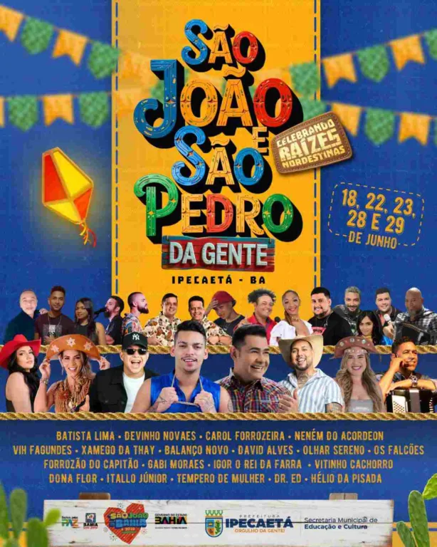 Confira as atrações dos festejos juninos de Ipecaetá