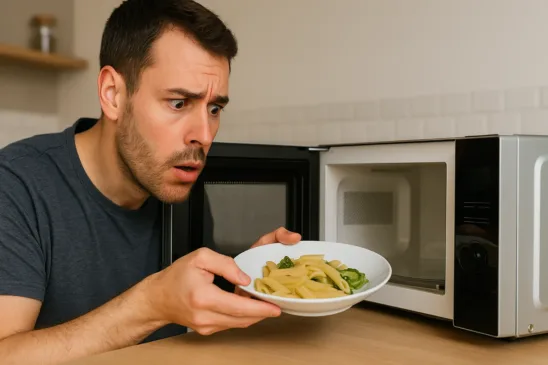 Micro-ondas por que às vezes o prato fica mais quente que a comida