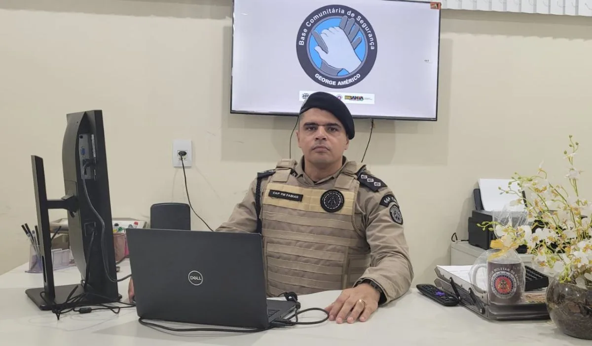 capitão Fabian Novo comandante da Base Comunitária do George Américo