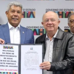 Em reunião com o prefeito, Jerônimo Rodrigues autoriza licitação para ampliação do esgotamento sanitário