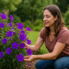 Tibouchina flores roxas que resistem bem em solos pobres