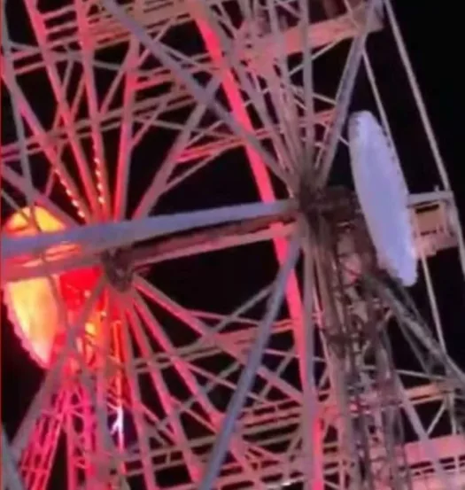 Criança cai de roda gigante durante festa de São João em Ipirá e fica ferida